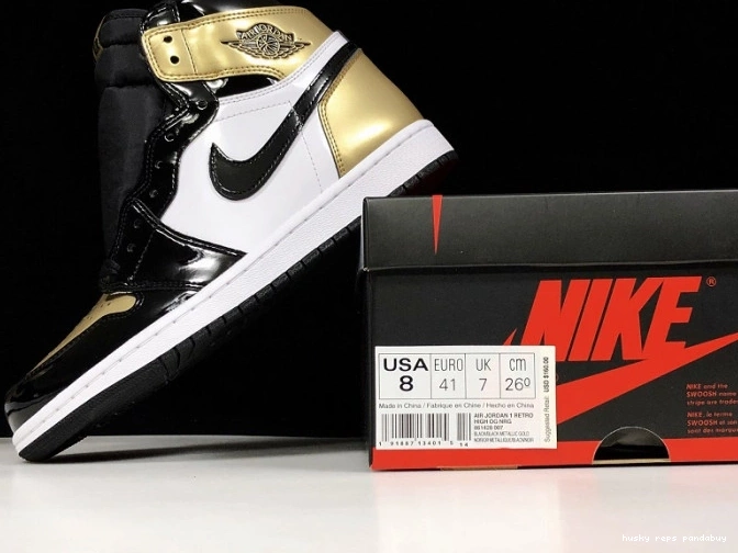 Cheap Husky High Retro 861428-007 Glod Toe Jordan 1 Air 0810